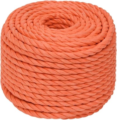 Werktouw Polypropeen - Bevestigingstouw Touw - Algemeen Gebruik - Sterke Vezels - 24mm 25 Meter - Oranje