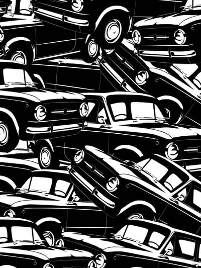 Fotobehang Cars Vintage | XXL - 206cm x 275cm | 130g/m2 Vlies