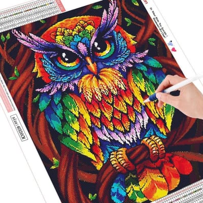 Diamant schilderij volledige ronde aankomst dieren diamant borduurwerk verkoop uil foto's 20X30