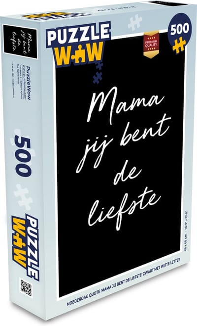 Puzzel Spreuken - Mama jij bent de liefste - Quotes - Mama - Legpuzzel - Puzzel 500 stukjes