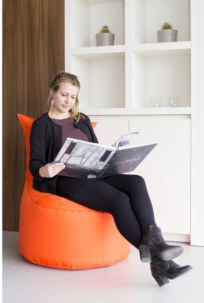Sit On It L-BAG - Zitzak - Loungekussen - Oranje - Lichtgewicht en Duurzaam - Handvat voor Gemakkelijk Vervoer