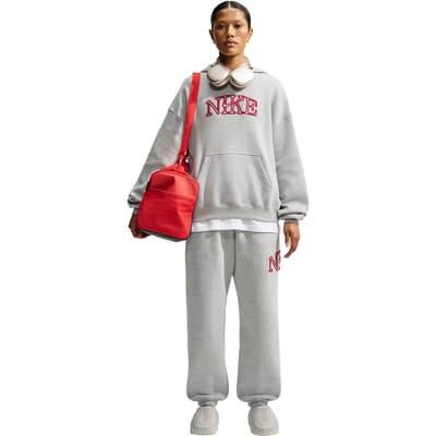 Nike Nike Studio Fleece Middelzwaar 'graphic Pack' Truien & vesten Dames - Sweater - Hoodie - Vest- Lichtgrijs - Maat XS