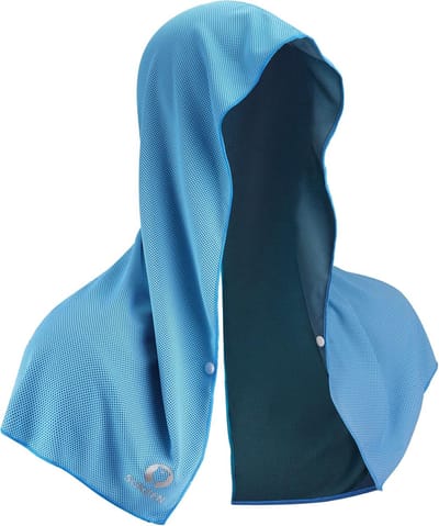 longziming -Koelhanddoek - Koelsjaal - Microvezel Handdoek - Verdampingskoeling - UV-Bescherming - Nylon Polyester Mix - Sneldrogend - Ergonomisch Ontwerp - blauw - 1 Stuk
