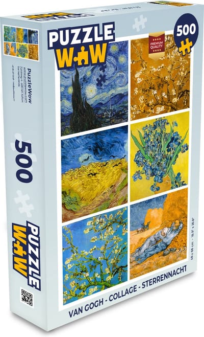 Puzzel Van Gogh - Collage - Sterrennacht - Legpuzzel - Puzzel 500 stukjes