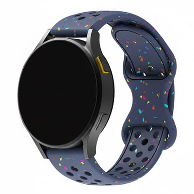 Siliconen bandje - geschikt voor Garmin Venu 2s / 3s / 4 (41mm) / Vivoactive 4s / Forerunner 255s / 265s - Huawei Watch GT 5 Pro - 42mm / GT 6 / GT 5 / GT 4 - 41mm - spikkels - blauw