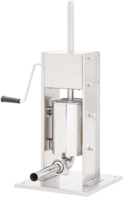 Worstenvuller Handmatig - Worstenmaker Vlees - Zelf Worst Maken - Roestvrij Staal - 3 Liter - Zilver