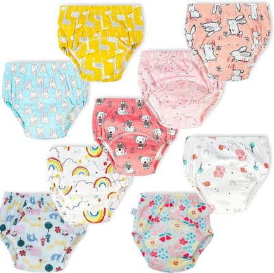 Baby zindelijkheidstraining broekjes - 9-pack - Katoenen kinderluiers - Waterdichte wasbare luiers - Herbruikbaar - Jongens en meisjes zindelijkheidstrainingbroekjes - M