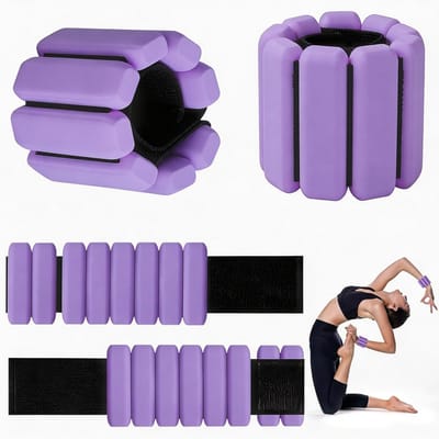 Thijox - 2 stuks verstelbare polsgewichten 0,45 kg, draagbare enkelgewichten voor polsen en enkel, fitnessarmband voor oefeningen, wandelen, joggen, y