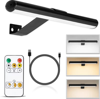 CMFY GOODS® - Oplaadbare Schilderijlamp - draadloos - 32cm Wandlamp - 4 kleuren licht