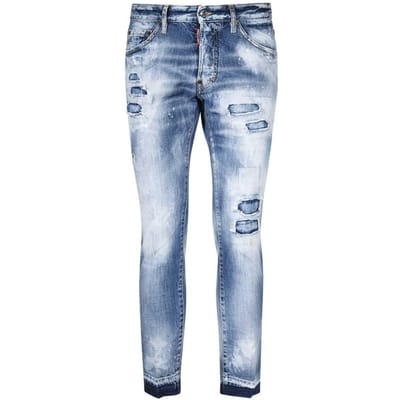 Dsquared2 Cool Guy Cropped Blauwe Denim Broek
