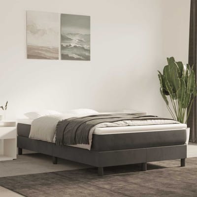 vidaXL - Pocketveringmatras - medium - 140x210x20 - cm - fluweel - donkergrijs