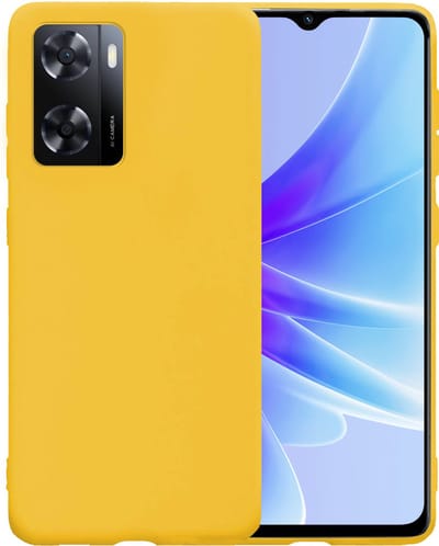 Hoesje - Geschikt voor OPPO A57 - Sterk & Shockproof - Siliconen Case - Hoes Cover - Telefoonhoes - Geel