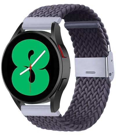 By Qubix - geschikt voor Huawei Watch GT 6 / GT 7 - 41mm - Braided nylon bandje - Donkergrijs