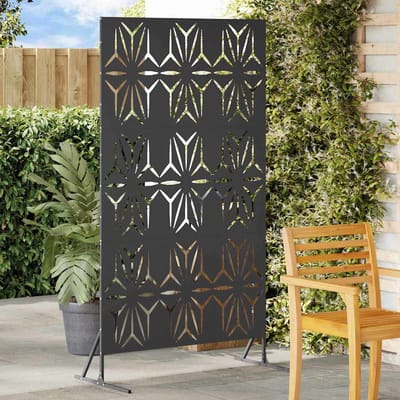 vidaXL - Privacyscherm - 100 - x - 50 - x - 180 - cm - Staal - Zwart