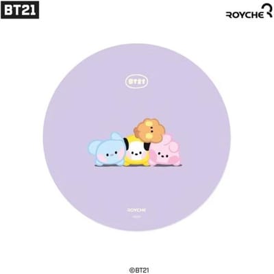 Tapis de souris BT21 Minini (2 couleurs) Purple white
