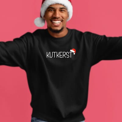 Heren sweater- KUTKERST- zwarte trui- maat 3XL- Foute kersttrui. Kut Kerst