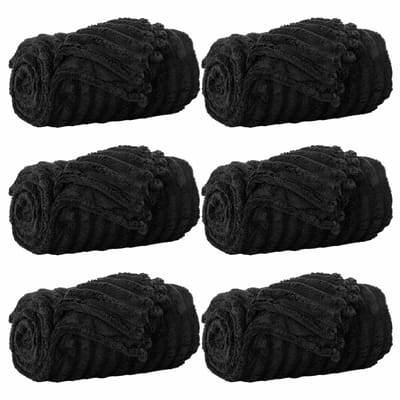 vidaXL Kleden 6 st Zwart 150 x 130 cm 2.85 kg Fleece