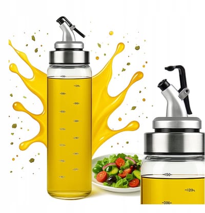 Glazen Doseerder 500 ml met Maatverdeling voor Olie, Saus, Azijn
