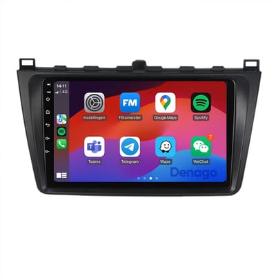 CarPlay autoradio geschikt voor Mazda 6 | 2008 t/m 2012 | Android 13 | Draadloos Apple CarPlay & Android Auto | 2GB + 32GB | QuadCore processor | Denago DNG-A391 | 2025 model | 2008 2009 2010 2011 2012 | Bluetooth & Wifi