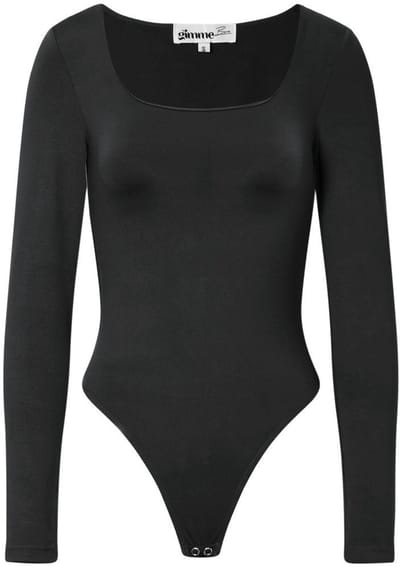 Gebreide nylon shapewear bodysuit - effen kleur, elastisch en ademend