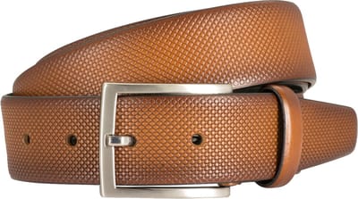 LINDENMANN leren heren riem - cognac