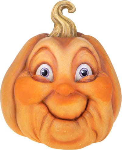 Bianchidino - POMPOEN Decoratie D.27XH.30 CM gezichtsemoji Halloween Herfst
