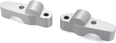 Stuurverhogers Motor - Stuur Riser - Rijcomfort Verhogen - CNC Aluminium - 30 mm - Zilver