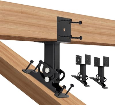 Dakverhoger Beugel - Verstelbare Hoek - Pergola Bouwen - Weerbestendig Ontwerp - 3 Stuks - Zwart