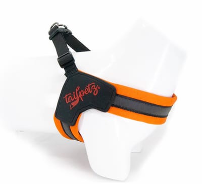 Tailpetz V-Type Hondenharnas – Comfortabel & Veilig – Verstelbaar – Lichtgewicht - Hondentuig - Hondentuigje Kleine Hond - Y Tuig Hond - Harnas Hond - Anti Trek Tuig Hond - Reflecterend - Maat XS - Oranje