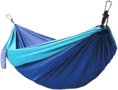 Kampeer Hangmat - Reis Schommel - Buiten Ontspannen - Lichtgewicht Nylon - 220 x 90 cm - Blauw