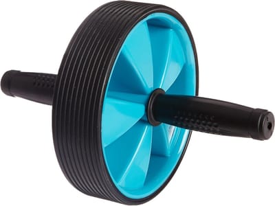 Ab Wiel - Buikspierroller - Buikspieren Trainen - Extra Breed Wiel - 26 x 21 x 6 cm - Blauw