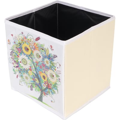 Opvouwbare Opbergdoos met Strass Schilderij Kit DIY Driedimensionaal Effect Opbergdoos voor Thuis gray