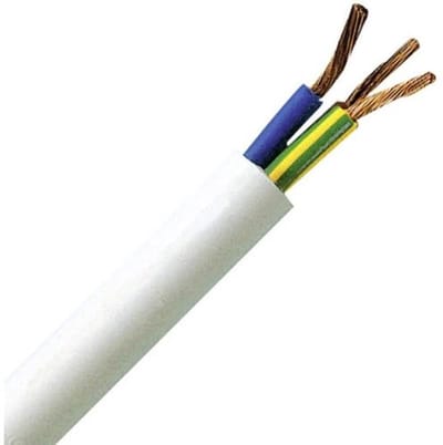 Slangleiding H05 VV-F 3G 1,5 mm² - 10 meter - Wit
