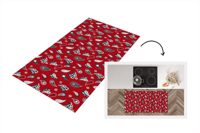 Keukenloper - Loper keuken - Bandana - Flora - Retro - Design - 120x60 cm - Keukenloper vinyl
