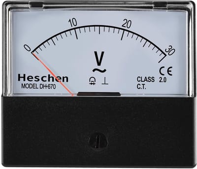 Rechthoekige Analoog Paneel Volt Meter 0-30V AC