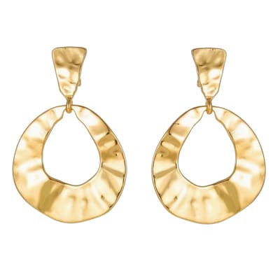 Clip oorbellen -goudkleurig- lang-geen gaatje- Charme Bijoux