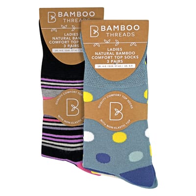 6-Pack Dames Bamboe Niet-Elastische Sokken Zacht Ademend Dagelijks Comfort