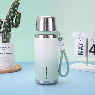 Gourde Sling Bounce Sports de Plein Air Grande Capacité Haut Niveau d'Apparence Tasse Thermos Voiture Acier Inoxydable Tasse Roma 600ml