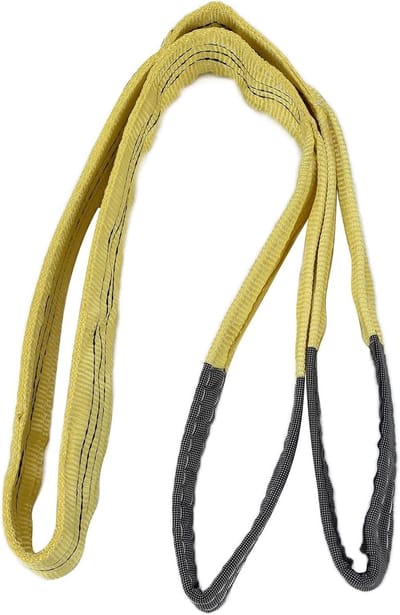 Hijsband Platte Takelband - Bevestigingsriemen Hefband - Materiaal Transport - Hoge Sterkte PES Materiaal - 5 meter - Geel