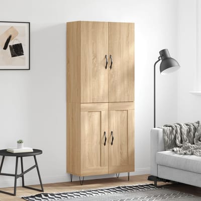 vidaXL - Hoge - kast - 69,5x34x180 - cm - bewerkt - hout - sonoma - eikenkleurig