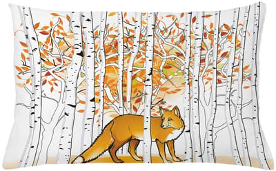 ABAKUHAUS Kussenhoes Jacht Vos Herbstbos – 65x40 cm – Tweezijdig bedrukt
