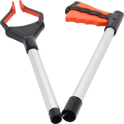 Opvouwbaar Afval Reachers - Plukkers - Gripper Extender - Zwerfval Grijper - oranje - afvalgrijper - 'Streetmaster' - 81 cm