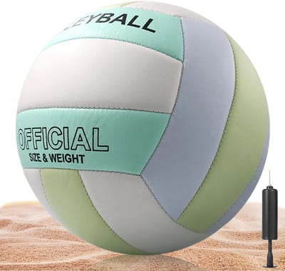 Allecto - Volleybal - Officiële Maat 5 - Ideaal voor Binnen en Buiten - Zachte PU-volleybal - Perfect voor Sporttraining en Strandspel - Geschikt v...