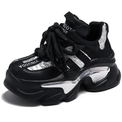 Mix Kleur Chunky Platform Antislip Sneakers Dames Mode Dikke Zool Dad Shoes Vrouw Herfst Veterschoenen Vulkaniseer Schoenen 40