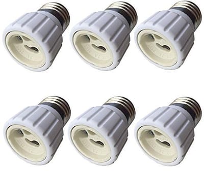 6PCS E27 naar GU10 Lampadapter voor LED-lampen