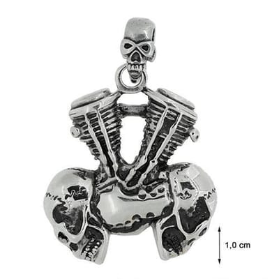 Blinx Jewels Stalen Hanger Motor Engine Doodskop