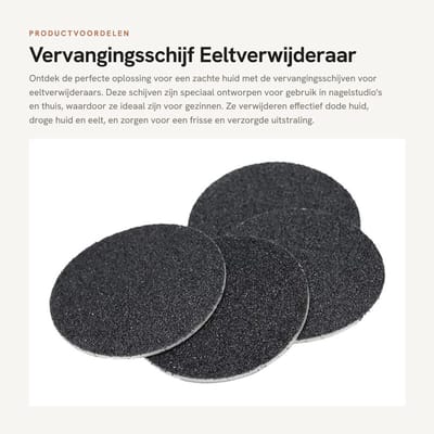 Dailygoods- Vervangingsschijf 60 Stuks - Schuurpapier 4,3 cm - Hygiënisch - Zelfklevend - Eeltverwijderaar - Geschikt voor Nagelstudio's