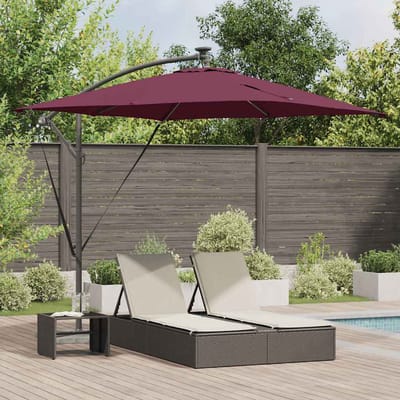 vidaXL - Parasol - Bordeaux - Rood - 249 - x - 249 - x - 250 - cm - Polyester - en - Aluminium