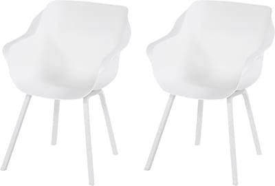 Hartman Sophie armchair tuinstoel met armleuning - Wit - set van 2 - wit element onderstel