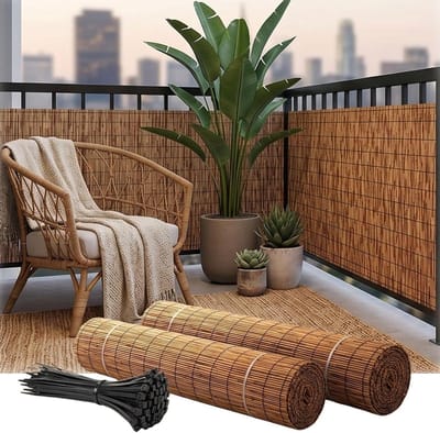 Rieten Schutting - Bamboe Rol - Privacy Creëren - Natuurlijke Uitstraling - 160x850 cm - Bruin